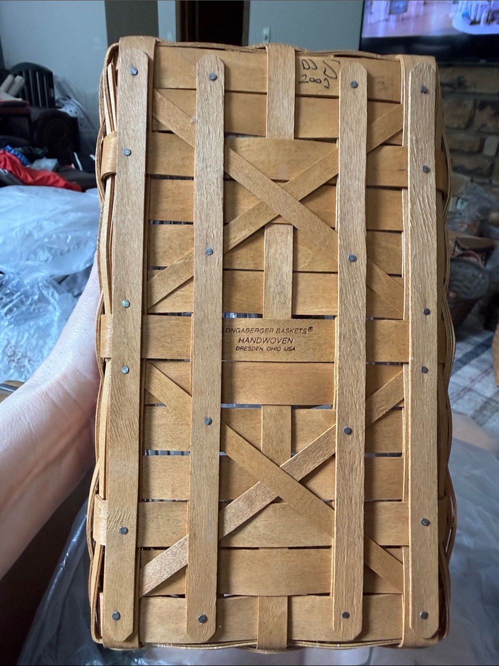 Longaberger Christmas edition with protector, dowels, liner and lid 2002 - Picture 7 of 9